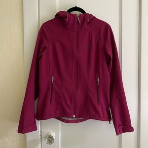 Mountain Hardware Plum Fleece Lined Rain Jacket